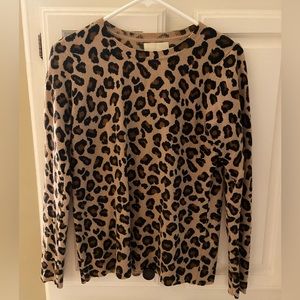 Cashmere Animal Print Sweater. Size S.